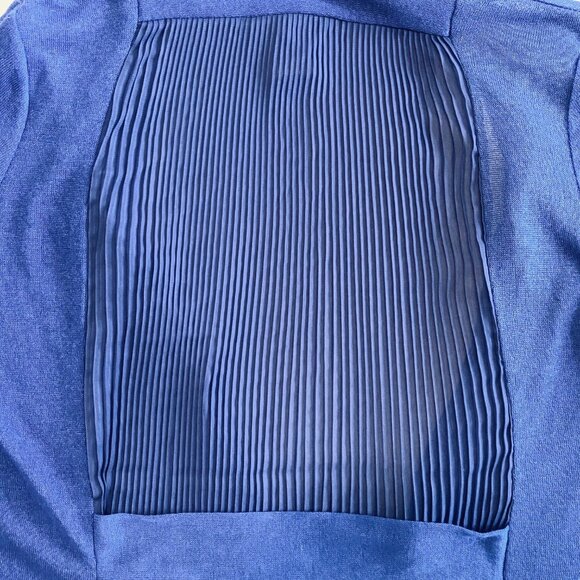 Alberto Makali cardigan Women's Small blue pleated lightweight unique luxury - Picture 6 of 9